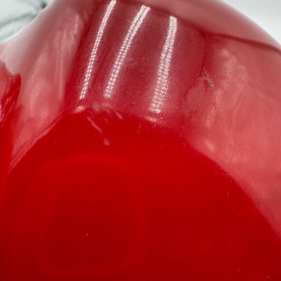 Vntg. Cloisonné Mother of Pearl inlay Red Enamel on Brass VASE 11” tall Large si - Picture 14 of 14